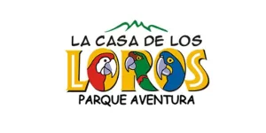 Ecoproparks. Logo de La Casa de los Loros Parque Aventura.